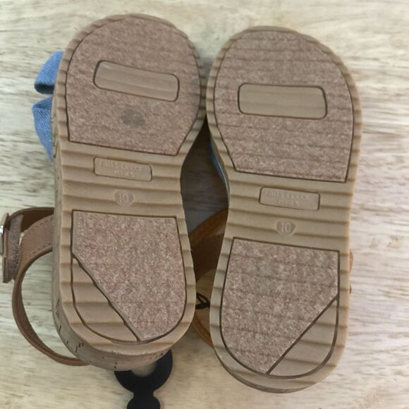 Baby Toddler Girls Falls Creek Gabby Blue Demin Sandals Size 10 Knots New - Picture 3 of 3